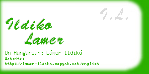ildiko lamer business card