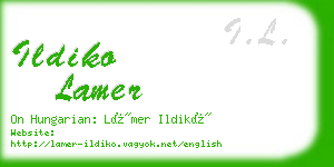 ildiko lamer business card